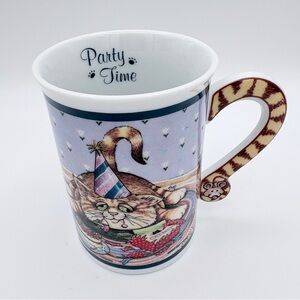 Comical Cats 'Party Time' Porcelain Mug